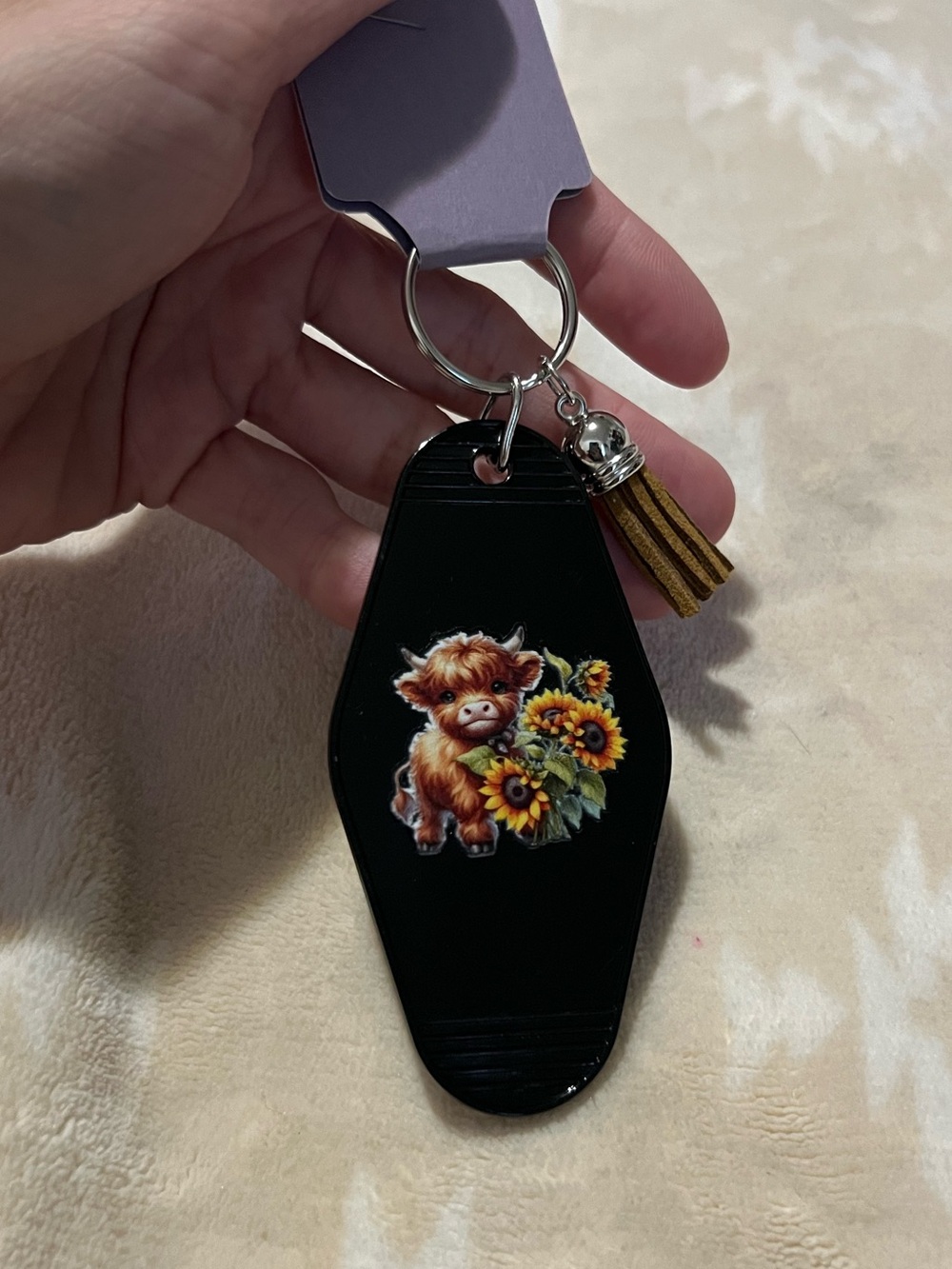 Highland Cow Keychain 🌻
